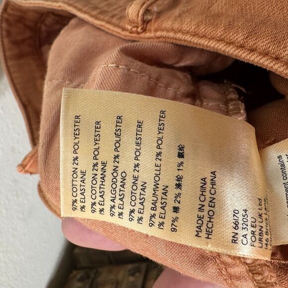 Anthropologie Pilcro The Column Straight Leg Jeans Burnt Orange Size 26 Classic - Picture 10 of 13